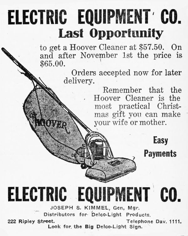 Hoover vacuum advertisement